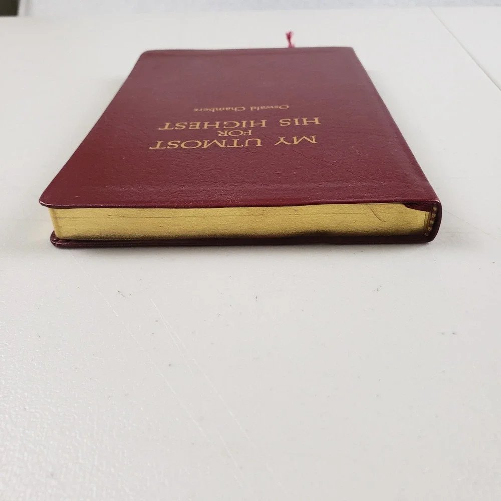 My Utmost for His Highest Oswald Chambers Burgundy Bonded Leather Devotional